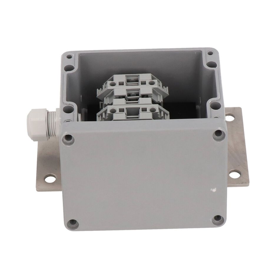 Scatola con condensatore appart. sistema InduLED Basic, allogiamento sopra muro, necessario per sistemi di lunghezza compresa tra 300m