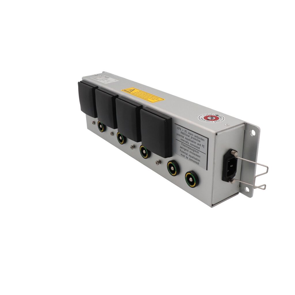 Spitalbox Aluminium, 4xT13(IP20 mit Klappdeckel), 5xPOAG,