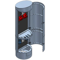 Energiesäule RONDO M V2A geschliffen