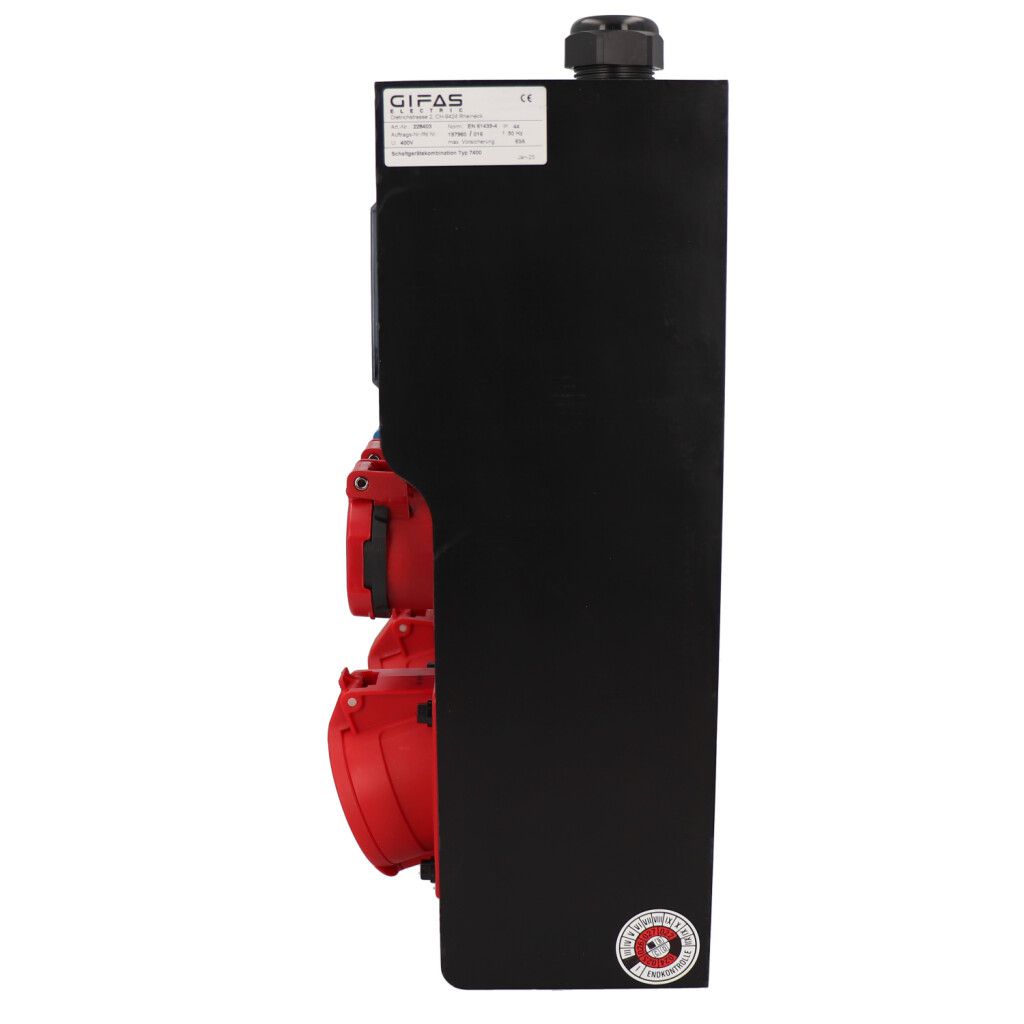 Hard rubber distributor box type 7400, black