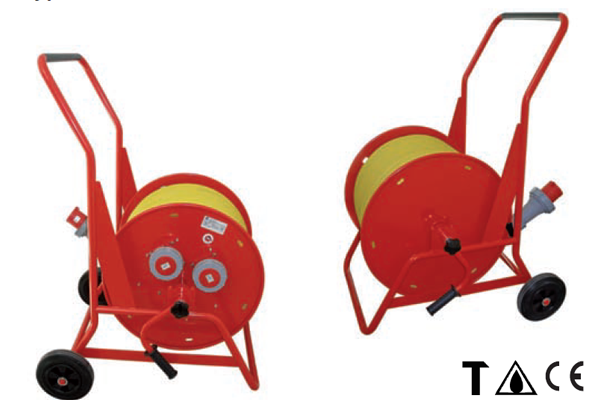 Cable reel steel type 505, red