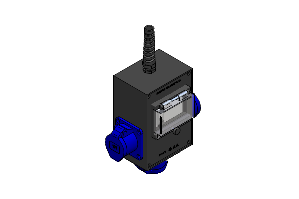 Quadretto elettrico portatile in gomma dura tipo 1812