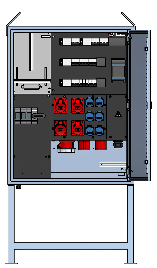 Armoire de chantier 100A, acier inox V2A