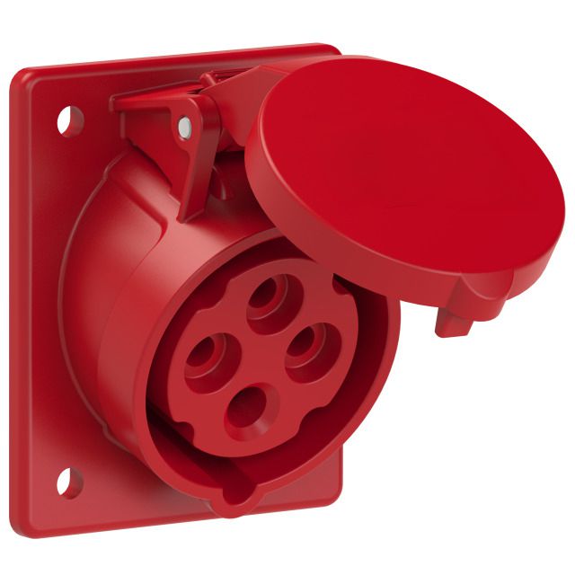 Plastic built-in socket CEE 16A/400V/3P+PE/6h