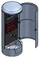 Pilier d'énergie type RONDO L en inox V2A