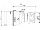 Plastic plug CEE IP44/IP54