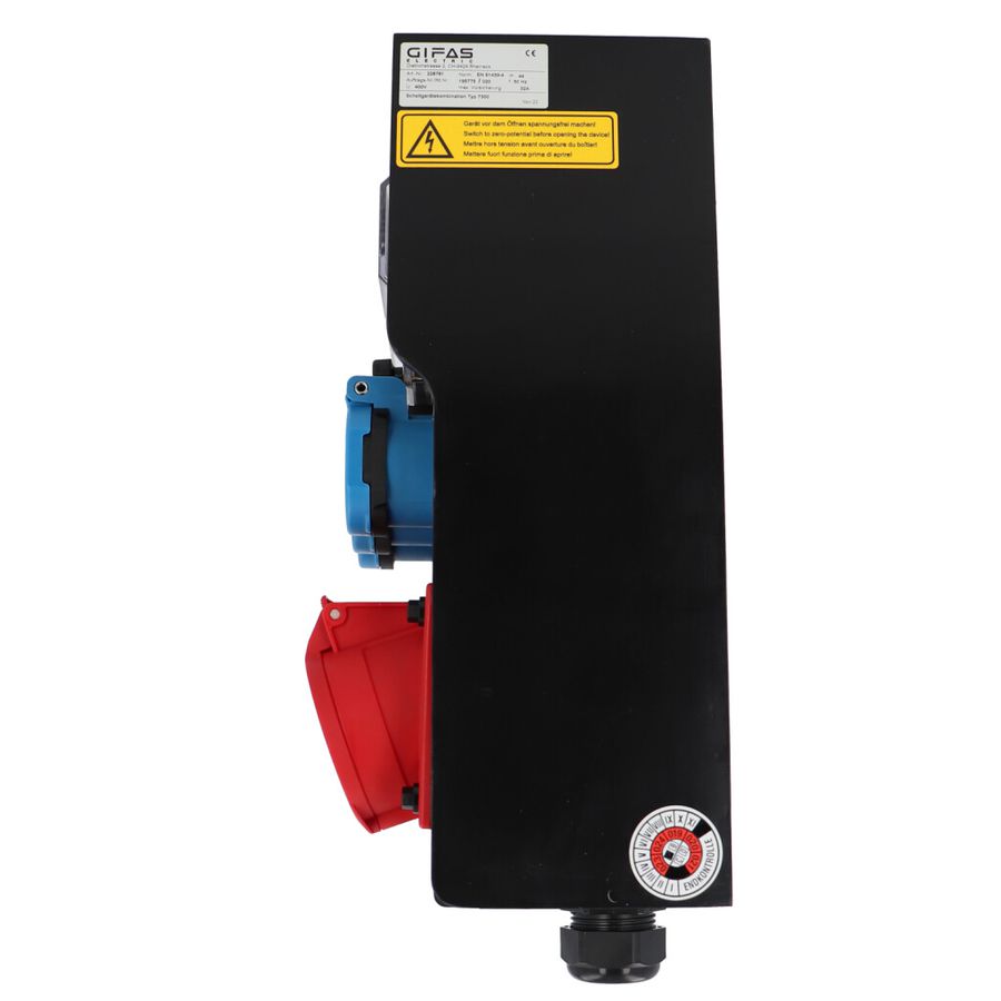 Quadro elettrico in gomma dura tipo 7300, nero