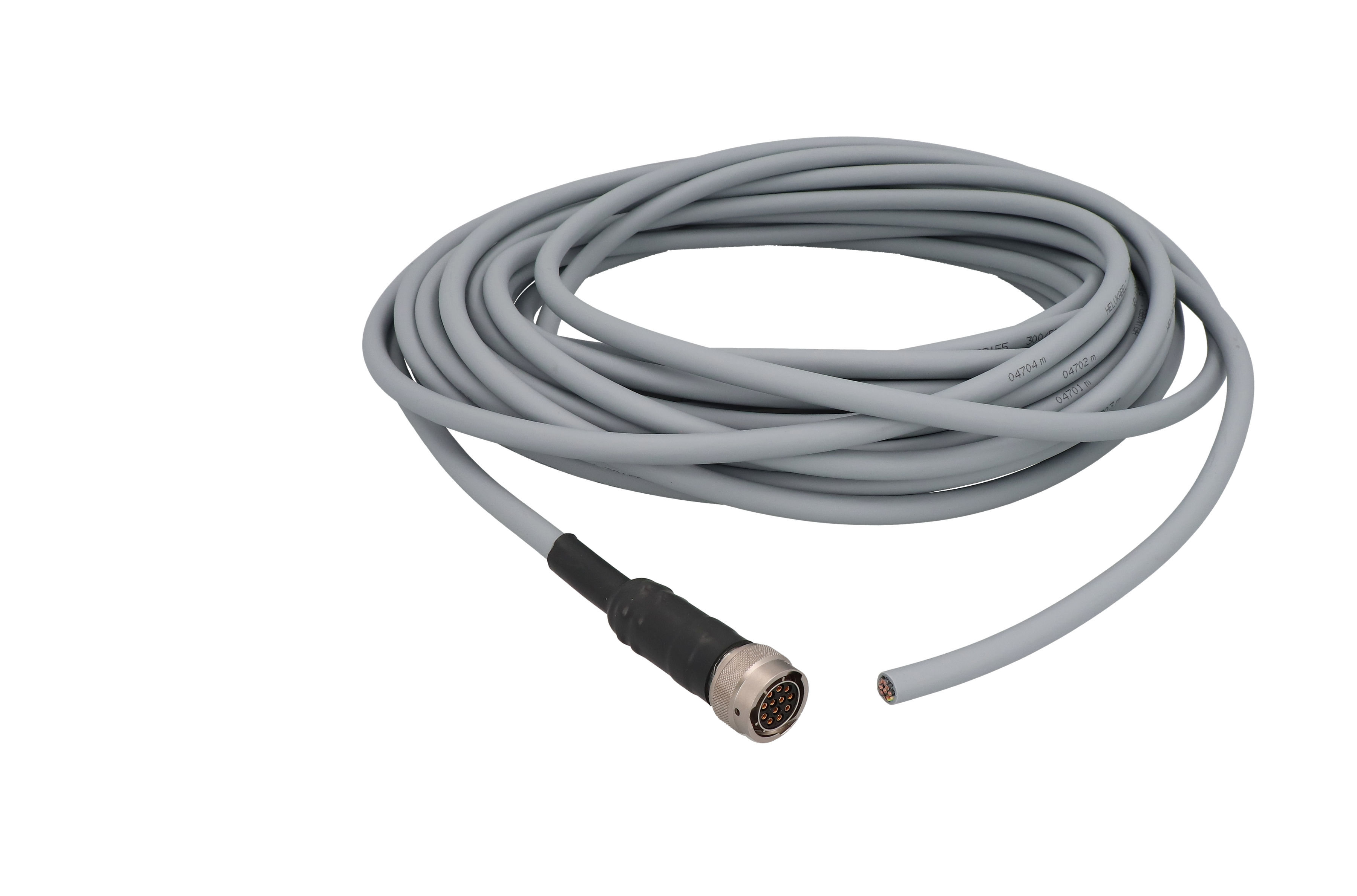 Connection cable with connector 12x1.5 mm² PUR,