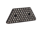 Reflektierender Einsatz Kunststoff schwarz,82 Glasperlen weiss, 86.5x30.6mm,