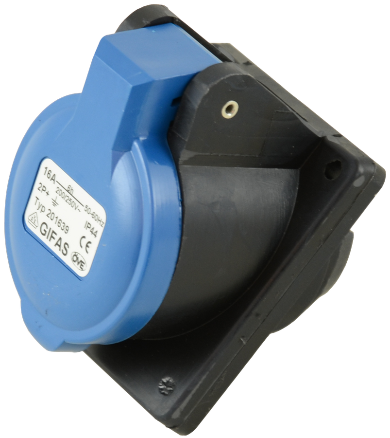 Solid rubber built-in socket CEE