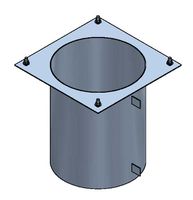 Floor flange stainless steel for QUADRO L