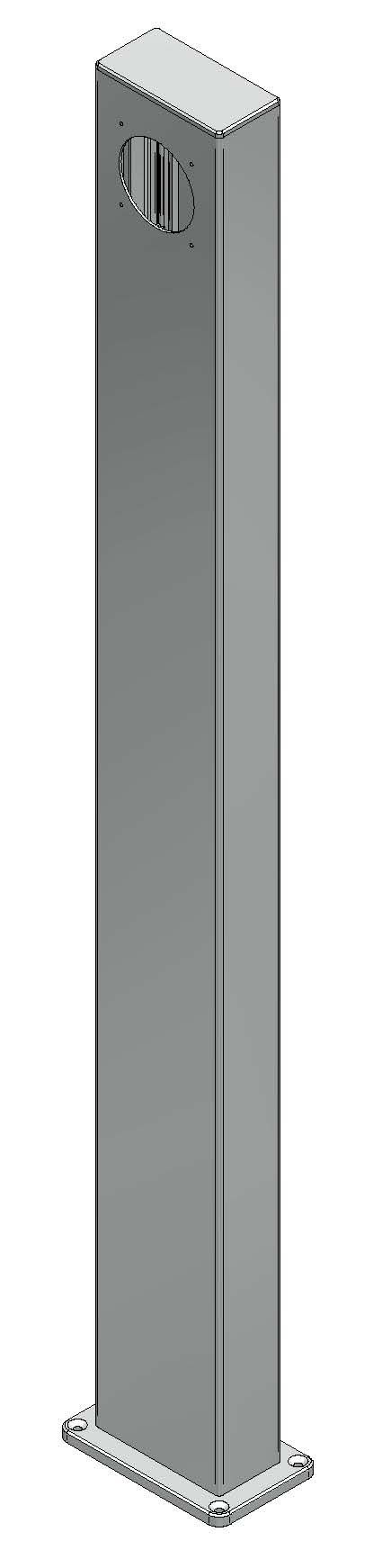 Energiesäule ES100, Alu eloxiert