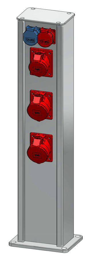Power column ES 160, anodised aluminium