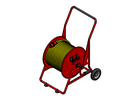 Cable reel steel type 505, red