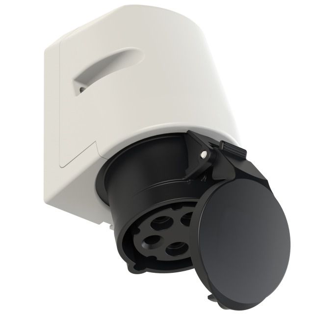 Wall socket CEE 16A/500V, 3P+N+PE/7h, IP44