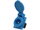 Built-in socket type 23 IP20 blue with lid