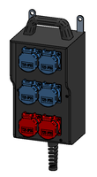 Small mobile distribution box hard rubber type 7250