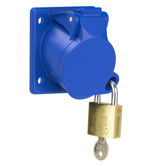 Prise à encastrer CEE en mat. synt. IP44/IP54