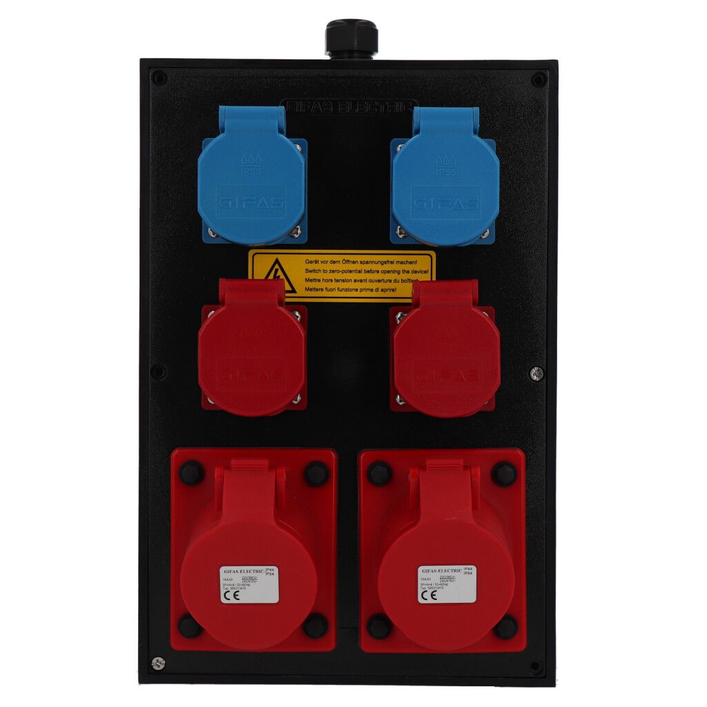 Quadro elettrico in gomma dura tipo 3020, nero