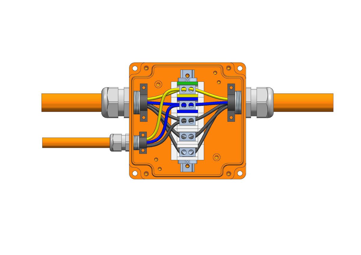 Abzweigdose Polyester E30 Typ 1616, orange