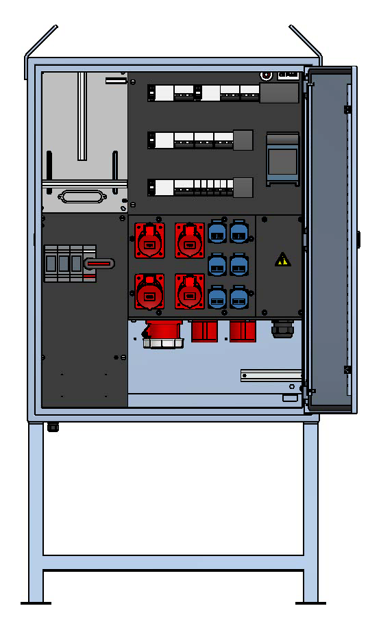Baustromverteiler 100A, Edelstahl V2A