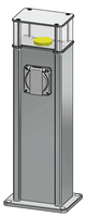 Pilier d'énergie ES-LED 160, aluminium anodisé,