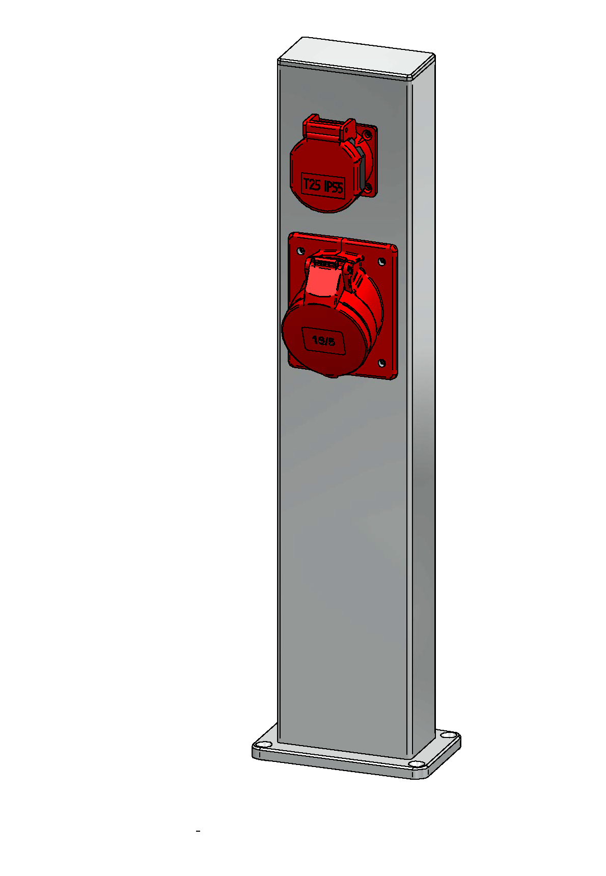 Power column ES 100, anodised aluminium