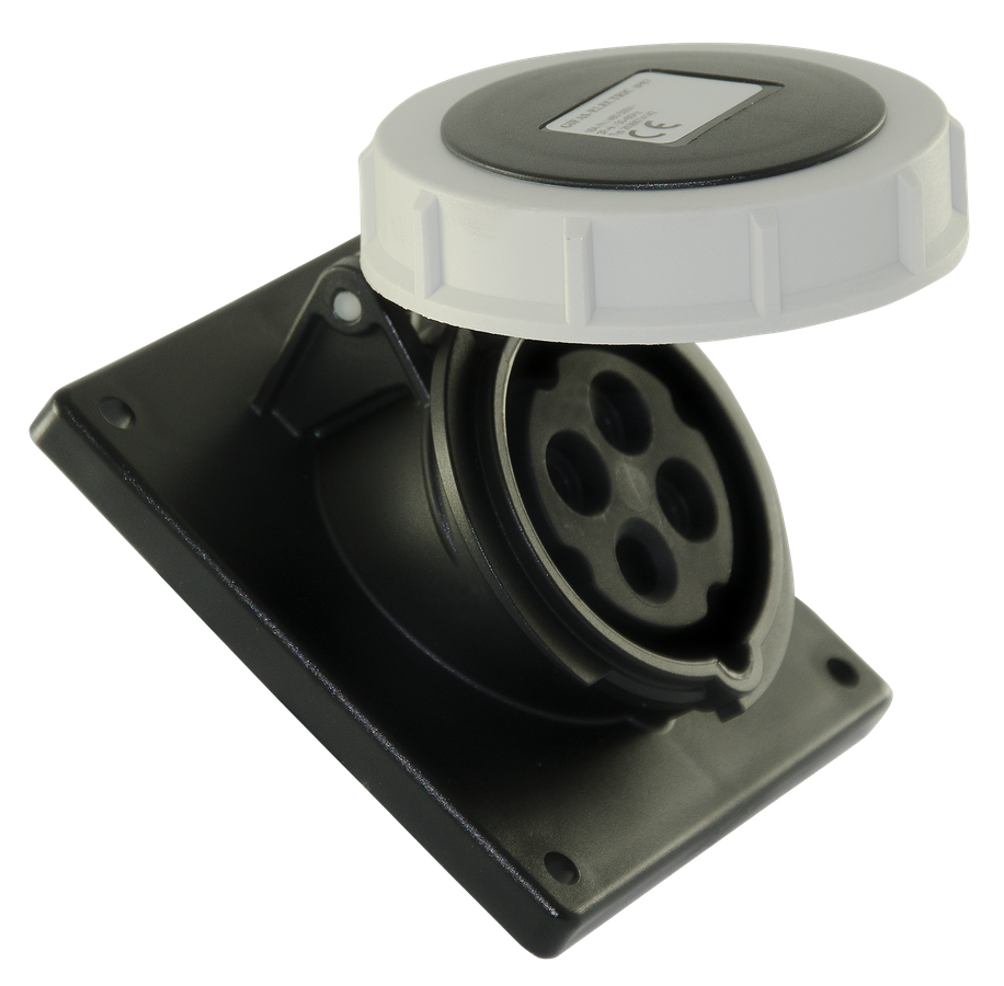 Plastic built-in socket CEE 16A/500V, 3P+PE/7h, IP67,
