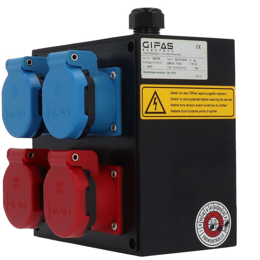 Small hard rubber distributor box type 1616, black