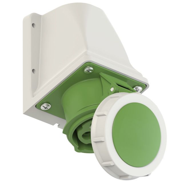 Plastic wall socket CEE 16A/50V, 3P+PE/10h, IP67