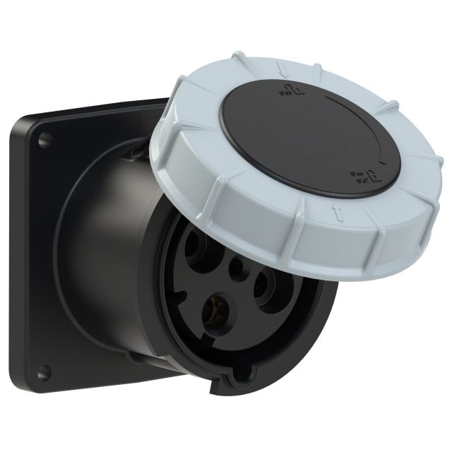 Plastic built-in socket CEE 125A/500V, 3P+PE/7h, IP67,