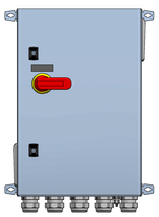 Main switch box with emergency shut-off function
