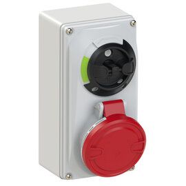 Safety socket with master switch CEE IP44/IP54