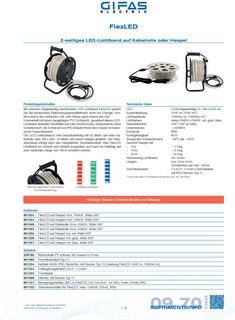 09 70 FlexLED -  2-sided LED light strip on cable reel or reel