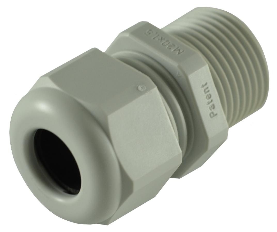 Cable gland M20x1.5, grey, polyamide,