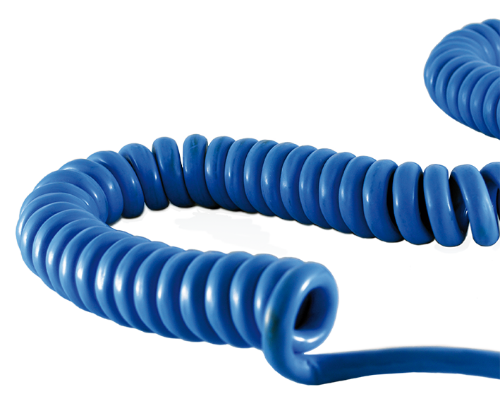 Spiralkabel STY-paarig NL 3,6m / WL 1,2m