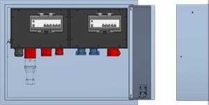 Recessed mounted distributor cabinet, box V2A,