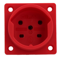 Prise à encastrer type 15 IP20 rouge sans couvercle