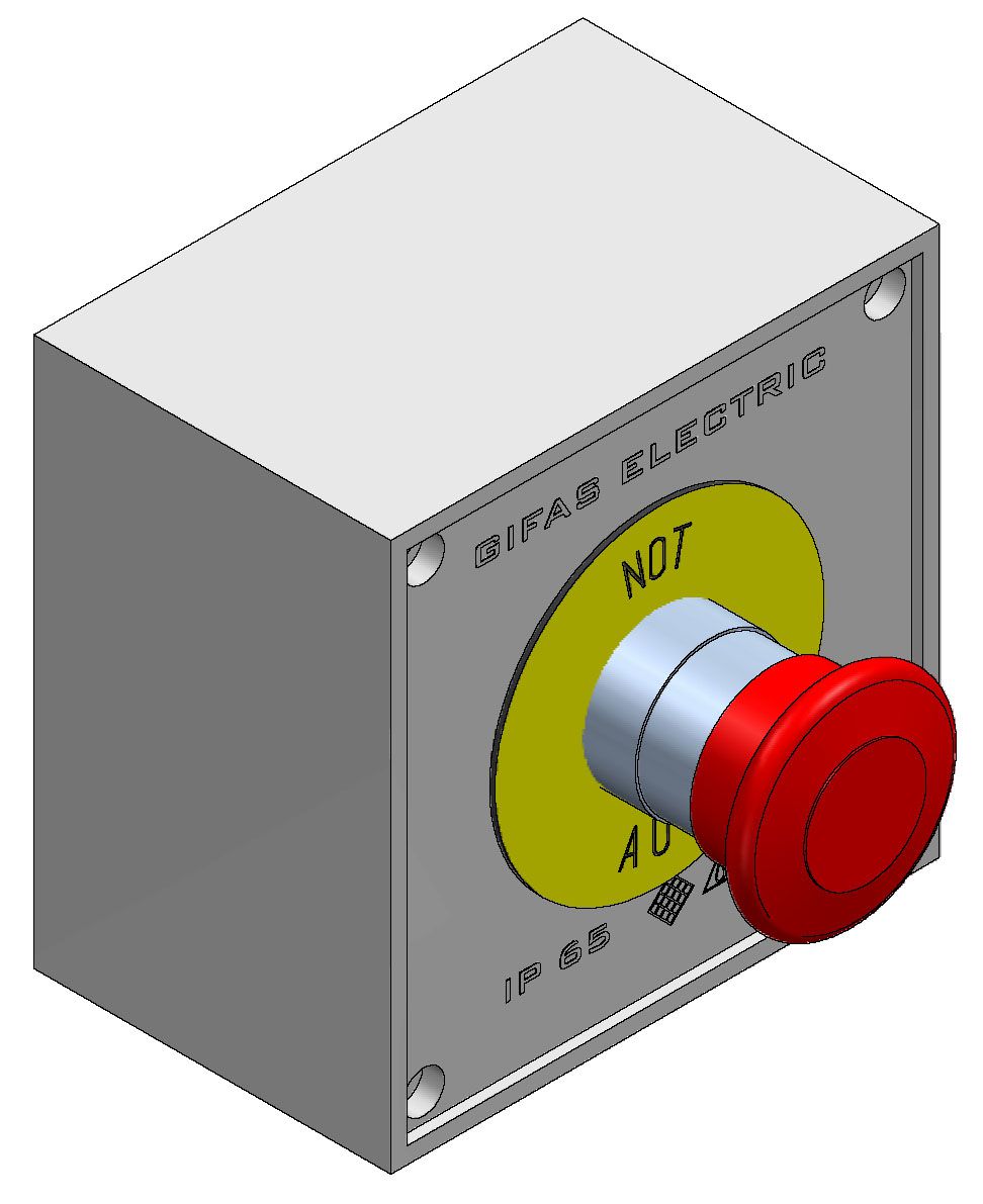 Emergency shut-off switch twist-release