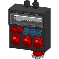 Boîtier de distribution type 7700 noir