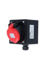 Solid rubber wall socket CEE
