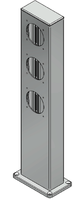 Power column ES 100, anodised aluminium