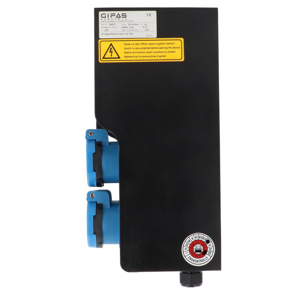 Hard rubber distributor box type 7200, black