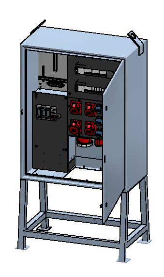 Baustromverteiler 100A, Edelstahl V2A