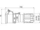 Presa volante CEE in plastica IP44