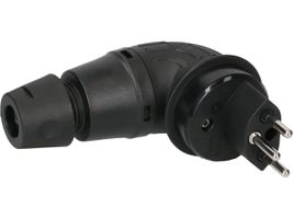 Right-angle plug type 13 IP55230V/10A/P+N+PE black