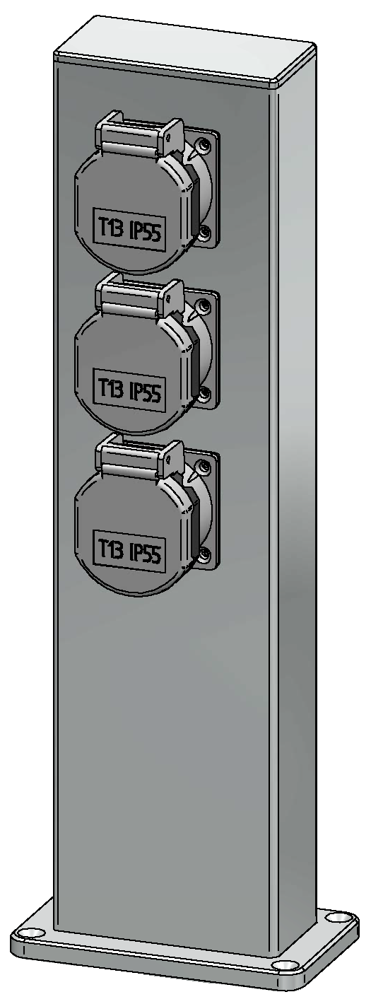 Power column ES 100, anodised aluminium
