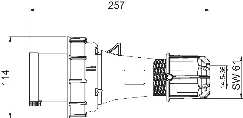 Plastic plug CEE IP67