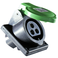 Solid rubber built-in socket CEE IP44