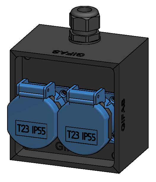 Hartgummiverteiler Typ 2700, schwarz